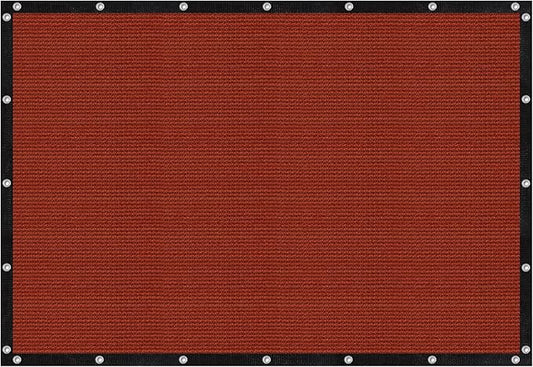 VICLLAX Shade Fabric Sun Shade Cloth with Every 2 FT Grommets for Patio Garden Pergola Cover Canopy 3x12 FT, Rust Red