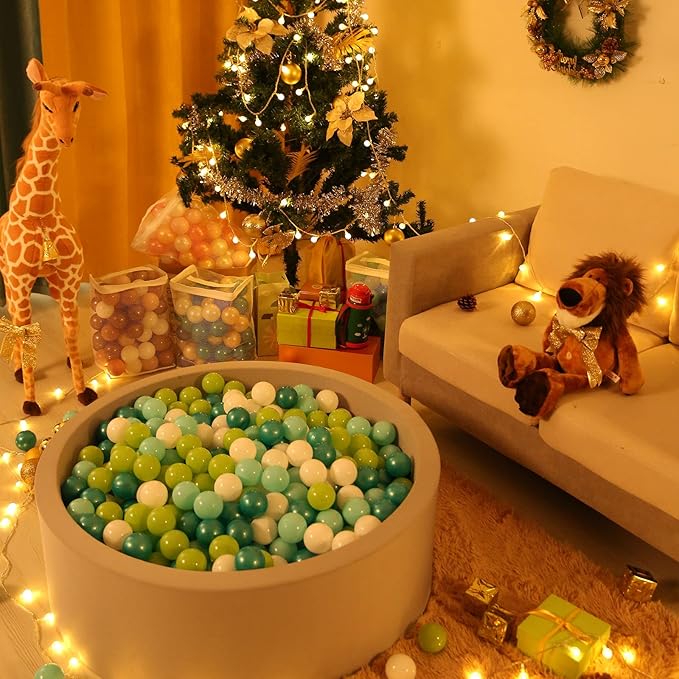 Realhaha Ball Pit Balls 50 100 200 500 Play Balls Plastic Balls for Baby Girls Toddlers Kids Play Tent Pool Playhouse Playpen Party Decoration