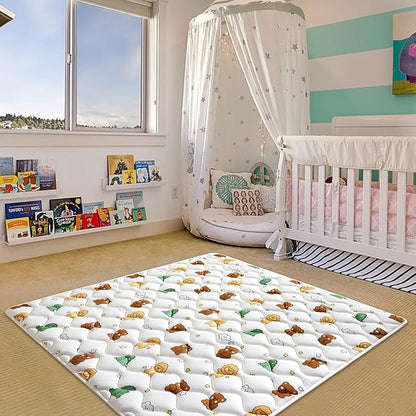 Premium Foam Baby Play Mat 47" X 47", Thicken One-Piece Crawling Mat, Non-Slip Cushioned Baby Playmats for Infants, Babies, Toddlers - Machine Washable for Easy Care