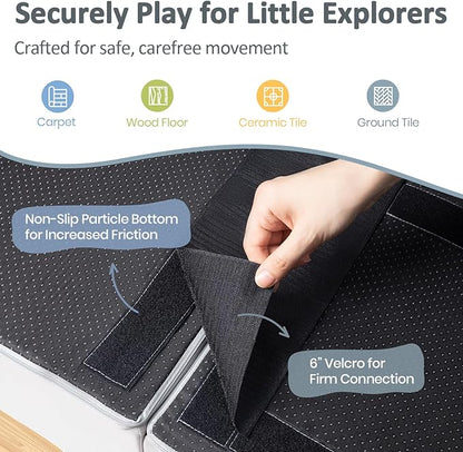 6-Piece Foam Climbing Blocks for Toddlers, Baby Climb and Crawl Soft Foam Play Set, Machine Washable Cover, Indoor Activity Play Structures, Climbing Toys for Toddlers 1-3 (Gray)