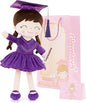 Gloveleya Baby Girl Gifts Graduation Plush Girls Dolls Congratulation Gift for Kindergarten Dark Purple 16 inch