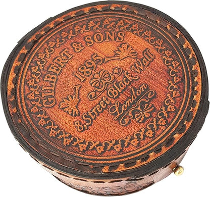 Brass Nautical - Antique Brass & Copper Sundial Compass, Sundial Clock in Box Gift Sun Clock Ship Replica Watch