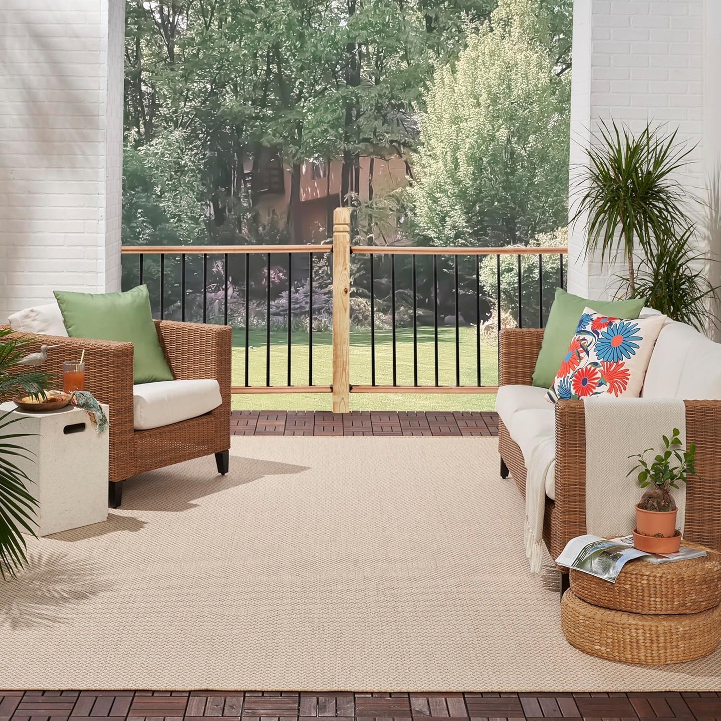 Nourison Home Home Courtyard 8' x 10' Natural Area Rug