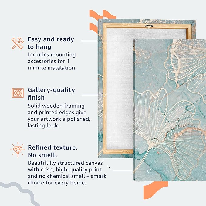 artgeist Canvas Wall Art Print World Map 24x16 in - 1pcs Home Decor Framed Stretched Picture Photo Painting Artwork Image Abstract World Map Vintage Continents k-C-10001-b-a