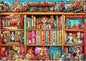 Circus Bookshelf Puzzles for Adults 1000 Pieces Colorful Vintage Artwork Jigsaw Puzzles with Letters on Back Hard Impossible Difficult Challenging Funny Family Puzzle (27.5"x19.6")