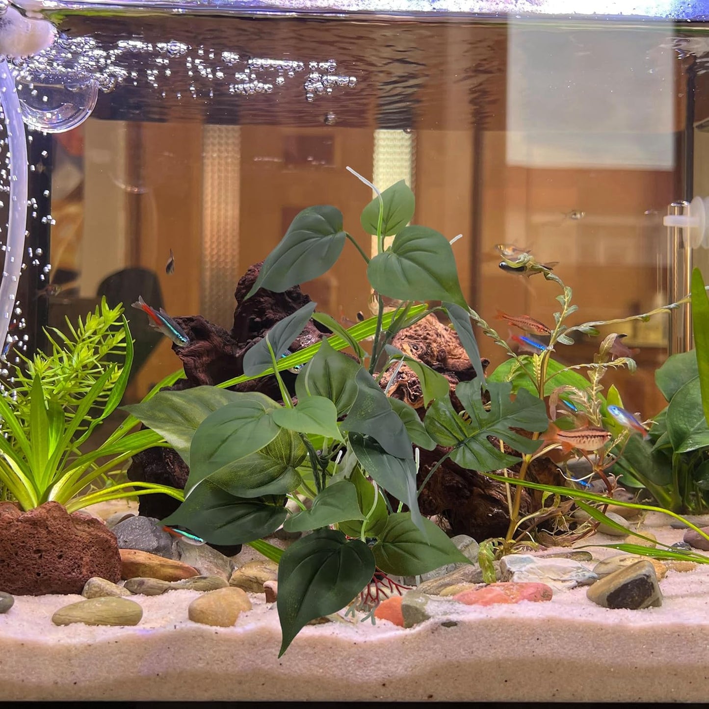 M2cbridge Artificial Fish Tank Plants Aquarium Plant Aquatic Water Grass Foreground Decor (1PC Green)