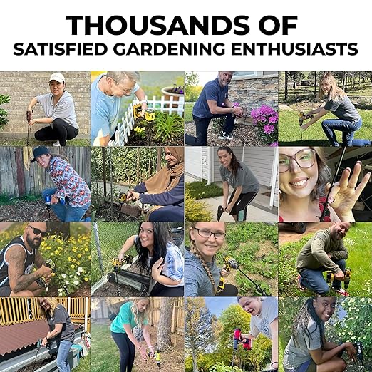 K-Brands Auger Drill Bit for Planting – 1.6 x 9 Inch - Spiral Hole Planter for Bulbs, Bedding Plants, and Umbrella Holes - 3/8 Inch Hex Drive