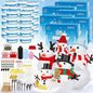 60 Pack Snowman Kit, Christmas Crafts for Kids DIY Kit Bulk, Build a Snowman Set Indoor Decor, Christmas Creative Air Dry Modeling Clay, Xmas Activities Family School Party Snowman Making Supplies