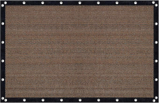 VICLLAX Shade Fabric Sun Shade Cloth Privacy Screen with Grommets for Patio Garden Pergola Cover Canopy 8x12 FT, Mocha