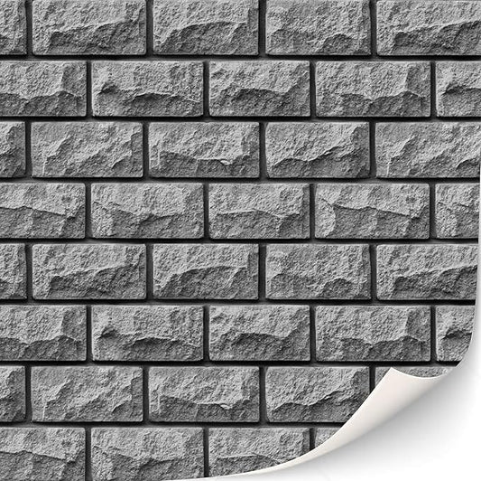3 Sheets Self-Adhesive Wall Cladding for Dollhouse 1:12 Scale (Historic Rock Wall)