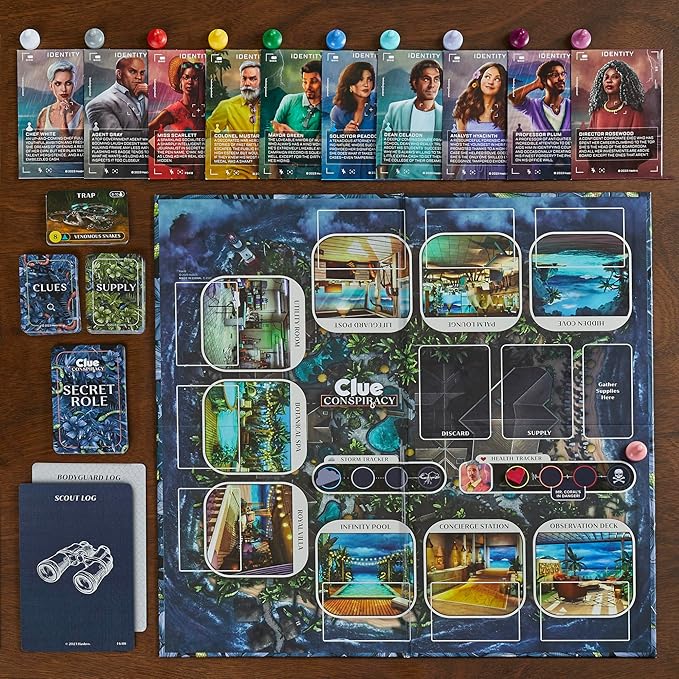 Hasbro Gaming Clue Conspiracy Board Game for Adults and Teens, Secret Role Strategy Games, Ages 14+, 4-10 Players, 45 Minutes, Mystery & Party Games