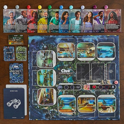 Hasbro Gaming Clue Conspiracy Board Game for Adults and Teens, Secret Role Strategy Games, Ages 14+, 4-10 Players, 45 Minutes, Mystery & Party Games