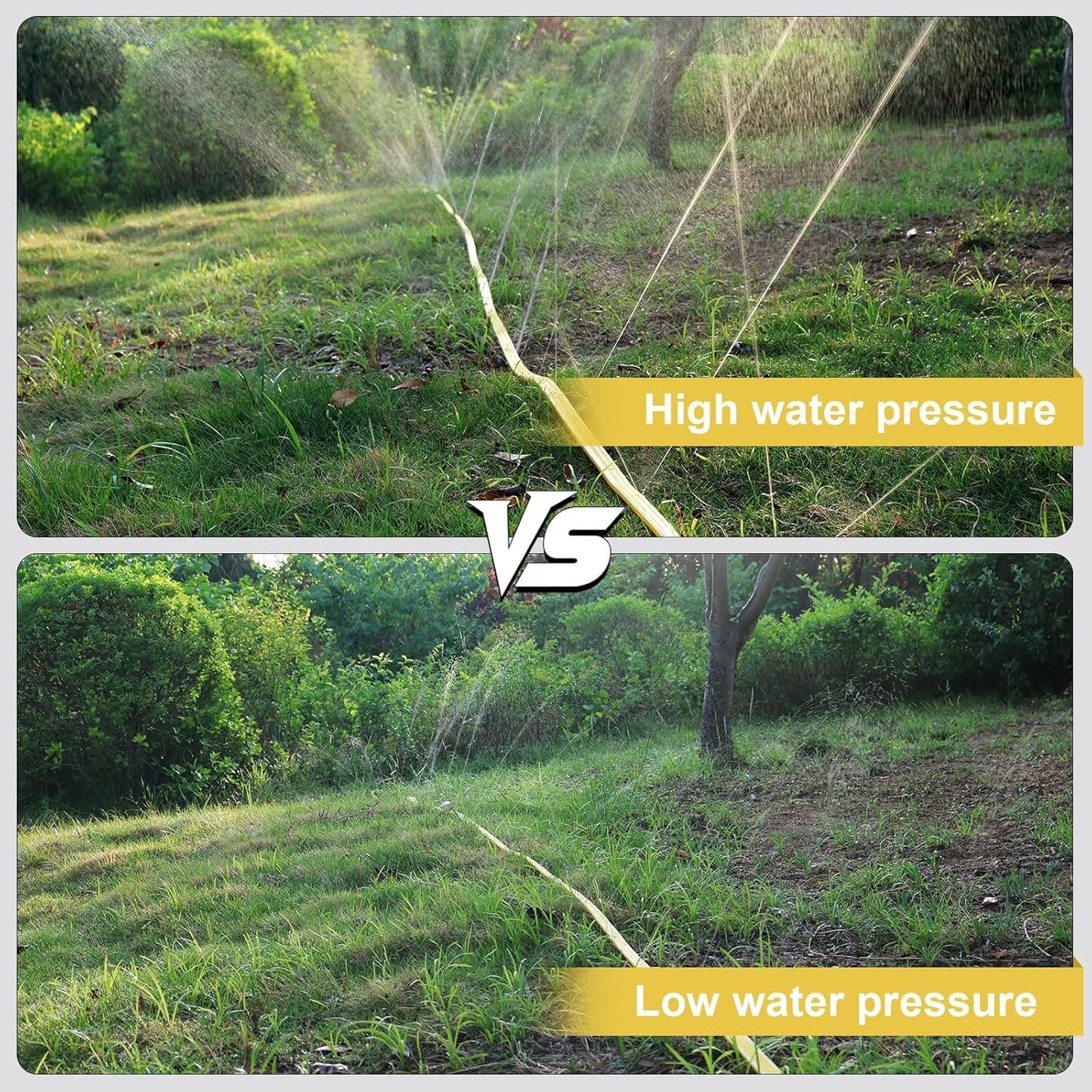 4-Pack Sprinkler Hose with Holes 25 ft – Flexible Sprinkler Soaker Hose for Lawn & Garden, 100 ft Drip Irrigation System, Ideal for Yard Watering & Plant Care (25 ft x 4)