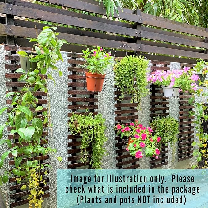 ShopLaLa Wall Planter – 3 Pack Wooden Hanging Planter for Indoor Plants, Air Plant Succulent Holder, Live Vertical Garden Large Wall Mounted Plant Stand Decor for Christma 15.7 + 23.6 + 35.4 Inch