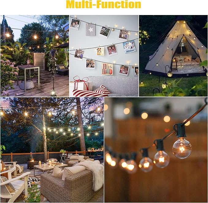 String Light Hanging Kit Outdoor Lighting Hanging Kit with 250 Ft Black Coated Wire Cable, Turnbuckle, Hooks and Enough Outdoor Accessories for Outside, Patio, Garden