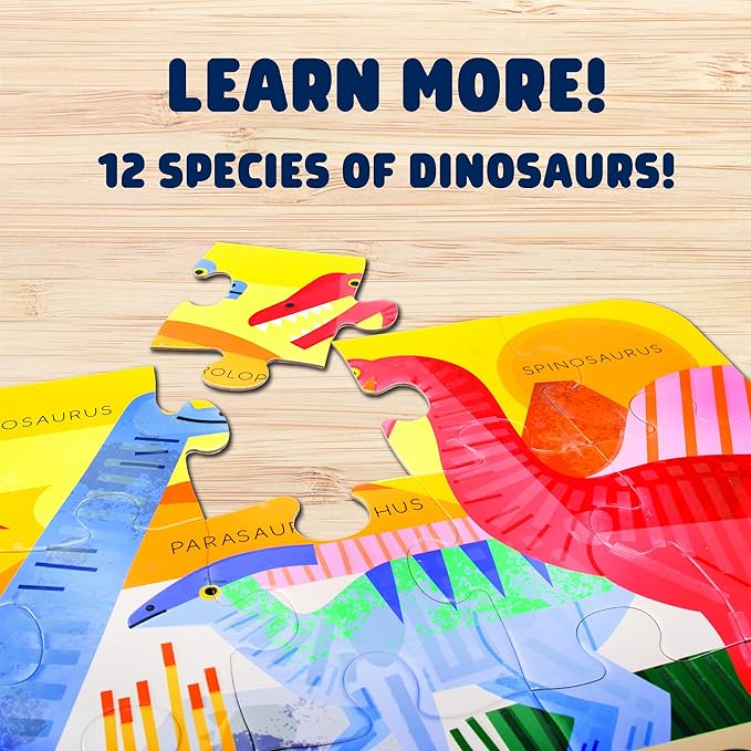 Chuckle & Roar Dinosaur Glow Floor Puzzle 50pc