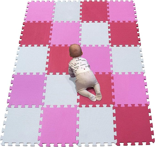 YIMINYUER® 20 Tiles (30cm×30cm×1cm Each Tile) Baby Soft Puzzle Play Mats, Kids Thick EVA Foam Floor, Toddlers & Children's Soft Interlocking Mat R01R03R09G301020