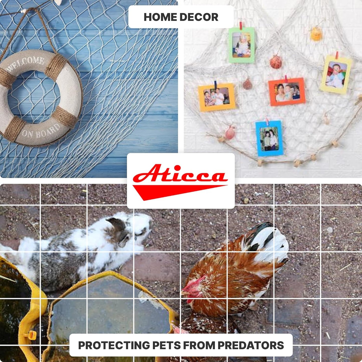 Trellis Netting 5 x 350 ft Heavy Duty Polyester Plant Support Netting White - 6 Inch Garden Rope Trellis on Roll - Mesh Twine for Growing Vine Climbing Plants, Flowers, Peas, and Tomatoes