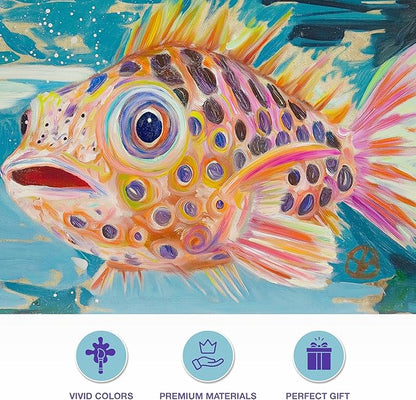 Cross & Glory - Pufferfish Odyssey: A Deep Sea Masterpiece - 1000 Piece Jigsaw Puzzle for Adults | Best New Ocean Art Puzzle | Vibrant Underwater Artwork for Relaxation and Fun