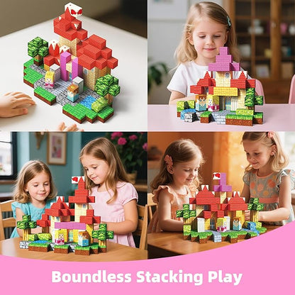 200PCS Magnetic Blocks, Magnetic Building Blocks, Princess Castle Building Set, STEM Learning Toys for Kids Ages 3-8,Birthday Gifts for Boys and Girls