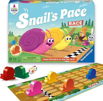 Ravensburger Snail's Pace Race Game for Age 3 & Up - Quick Children's Racing Game Where Everyone Wins!