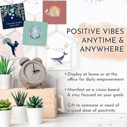 RYVE 52 Positive Affirmation Cards for Women – Mindfulness Prompts with Inspirational Quotes for Daily Motivation & Meditation – Inspirational and Daily Affirmations Cards, Inspirational Gifts