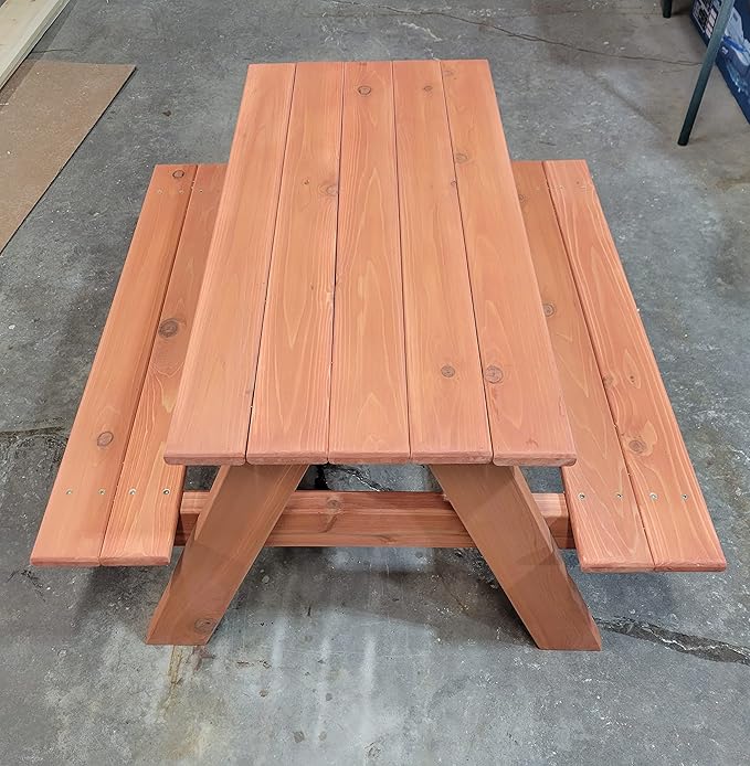 "Generic" Kids Picnic Table Made from Cedar Lumber (Redwood)