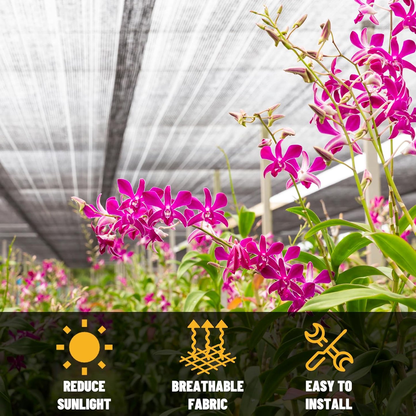 ShadeMart 50% Shade Cloth for Plant, Black 8FT x 16FT Custom Size Outdoor Shade Tarp, Shade Cover with Upgrade Grommets and Zip Ties, Netting Sunblock Net for Vegetables Flower Garden Greenhouse