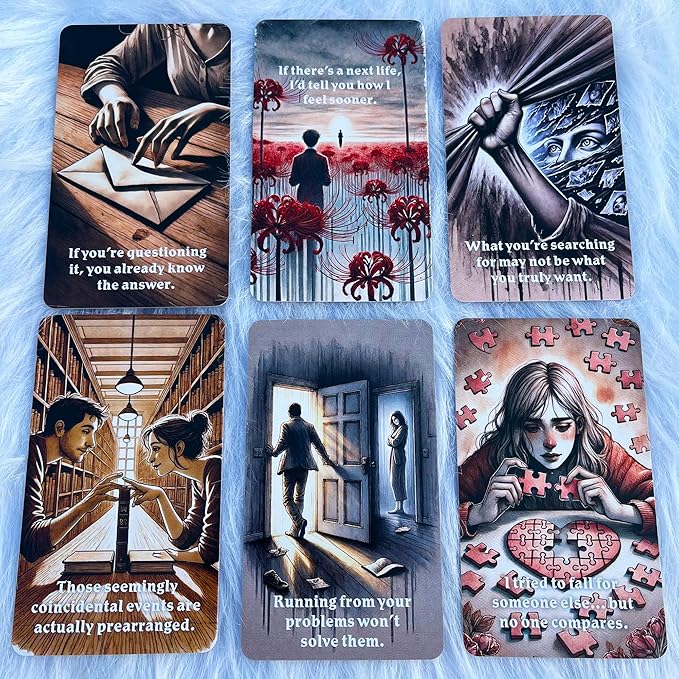 DPEHAKMK Unspoken Truth Oracle Deck, Oracle Cards for Beginners, 54 Card Deck Love Relationship and Shadow Work Oracle Cards for Love, Breakups, Inner Healing & Emotional Clarity