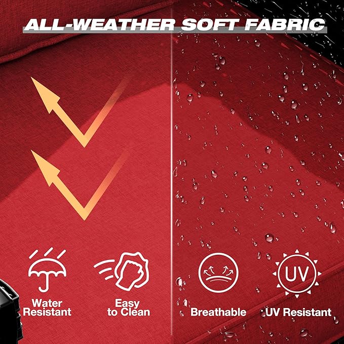 Joyside Wicker Patio Chairs Set of 2, Outdoor Rattan Furniture with Wide Armrest and Thick Cushions, Upgraded Large Size for Backyard, Garden, Poolside