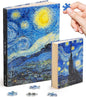 PieceRelax A5 Puzzle Journal 329 Plastic Pieces for Adults - Van Gogh - The Starry Night - Book Cover & Notebook, Unique Puzzle Gift, Jigsaw Artwork [YA1063]