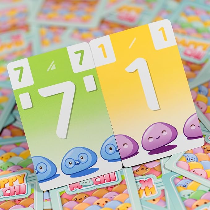Asmodee Happy Mochi Card Game (Eco-Blister) - Fast-Paced Strategy Game for Kids & Families with Colorful Effects & Cute Mochi Characters, Ages 8+, 2-6 Players, 20 Minute Playtime