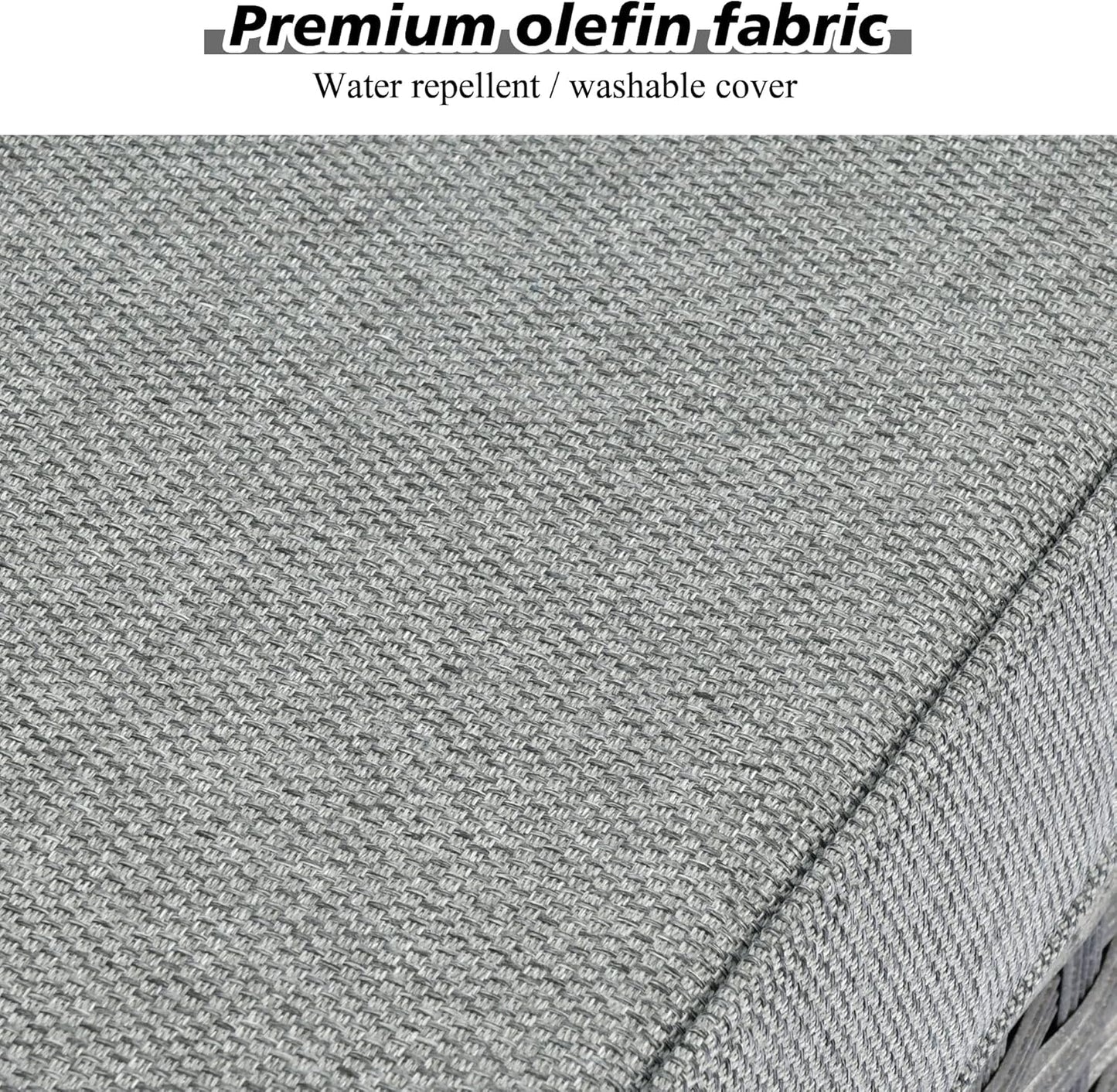 HOOOWOOO 12 Piece Modular Patio Outdoor Sectional Furniture Sofa Set,Wicker Conversation Set,Out Door Couch Set with Wide Arm for Outside All Weather(Grey Stripes)