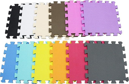 meiqicool Foam Play Mat Thick Soft EVA Interlocking Foam Floor Mats Children Yoga Exercise Multi Jigsaw Puzzle Blocking Board Kids Playmats Play 18 Piece AL