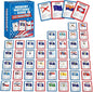 gisgfim 50 Pairs Memory Matching Game Flags of U.S. States Concentration Memory Card Educational Cards Games Geography Learn States Capitals Game Gift for Kid Adults Learning Activities Matching Games