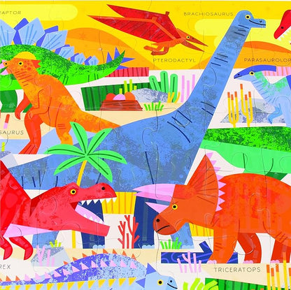 Chuckle & Roar Dinosaur Glow Floor Puzzle 50pc