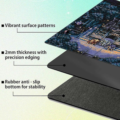 Premium PTCG playmat Set - 24x24 for Pokemon mat with 22 Damage counters and Storage Bag - Ideal for PTCG Board Game and TCG Play (Style3)