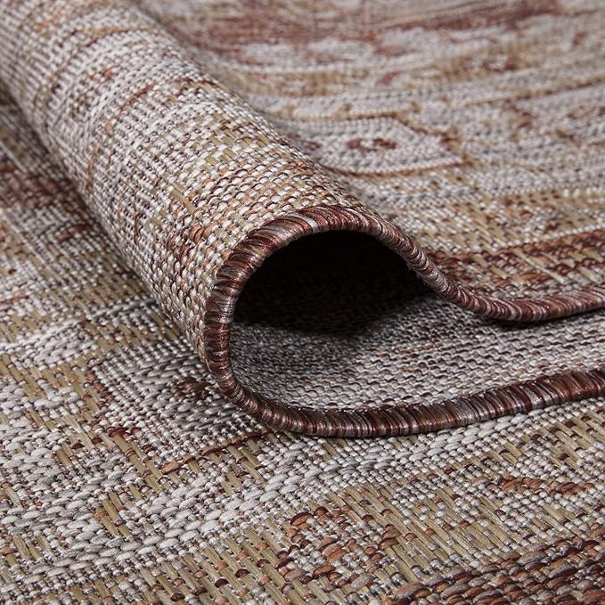 Keen Home Design Terrace Outdoor Runner Rug - 2x8 Washable Indoor/Outdoor Rug for Patio, Kitchen, Balcony, Beach, Garden, Deck and Porch, Size: 2'2"x7'7"