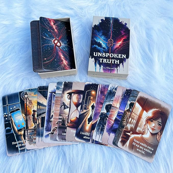 DPEHAKMK Unspoken Truth Oracle Deck, Oracle Cards for Beginners, 54 Card Deck Love Relationship and Shadow Work Oracle Cards for Love, Breakups, Inner Healing & Emotional Clarity
