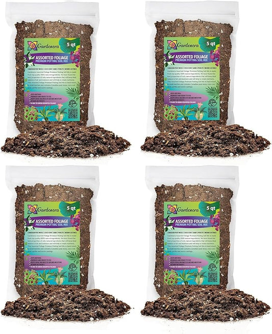 Assorted Foliage Potting Mix - High-Performance Formula for Robust Growth and Beautiful Greenery - 20 Quart