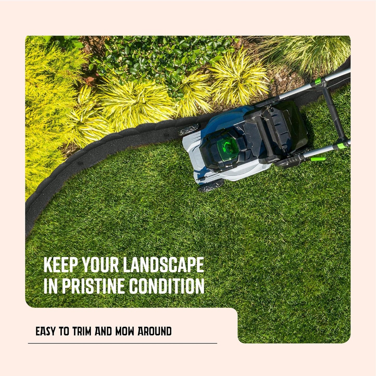 Playsafer L Shaped Flexible Rubber Scalloped Edger for Lawns Landscaping and Playground | Easy No Dig Installation| 4' Long (1, Dark Gray)