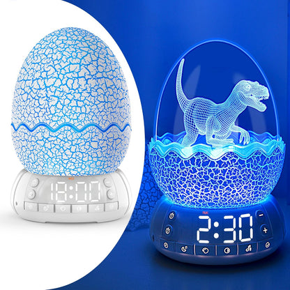 Dinosaur Alarm Clock with Wake Up Light, Digital Clock on Desk + 8 Colors Night Light + 20 Sleep Training Sound + Bluetooth Speaker All in 1 for Kids/Boys/Girls/Adult (Dinosaur)