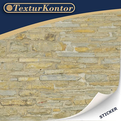 3 Sheets Self-Adhesive Wall Cladding for Dollhouse 1:12 Scale (Mediterranean Stone Wall)