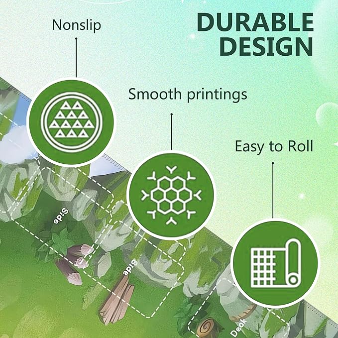 Premium PTCG playmat Set - 24x24 for Pokemon mat with 22 Damage counters and Storage Bag - Ideal for PTCG Board Game and TCG Play(Style1)