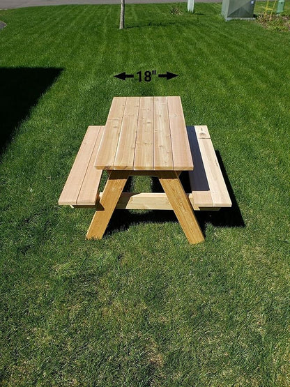 "Generic" Kids Picnic Table Made from Cedar Lumber (Redwood)