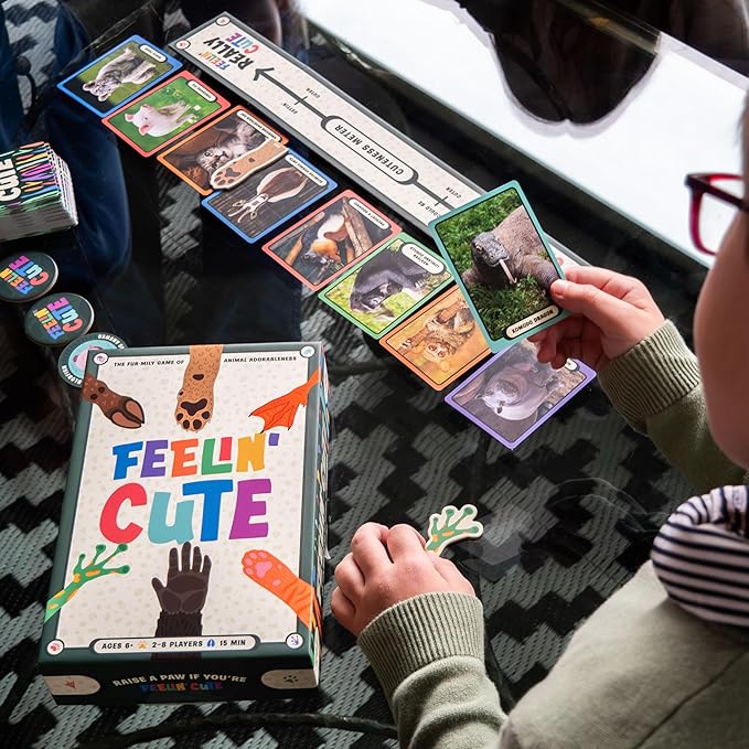 Hootenanny Games Feelin’ Cute Family Party Game | Determine Which Animals are Cutest | Perfect for Family Game Night | 2-8 Players, Ages 6+