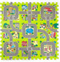 Baby Play Mats for Floor, Foam Play Mat, Interlocking Foam Tiles City Road Track Puzzle Mat 9 Pieces