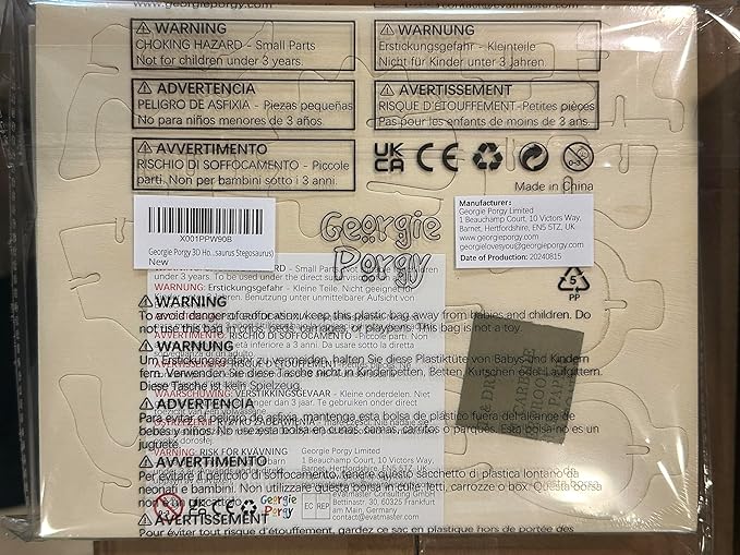 Georgie Porgy 3D Wooden Puzzles DIY Models Kits for Kids Dinosaur Airplane Woodcraft Construction Toys Pack of 6 (T-Rex Triceratops Spinosaurus Parasaurolophus Apatosaurus Stegosaurus)