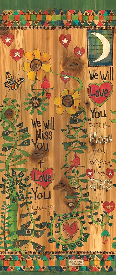 Studio M Art Pole, PVC Weather Resistant Pole with Vinyl Bowl 40 inches Tall Outdoor Decoration for Gardens, Patios, Yards, Landscaping and Birding Accessories, We Will Miss You