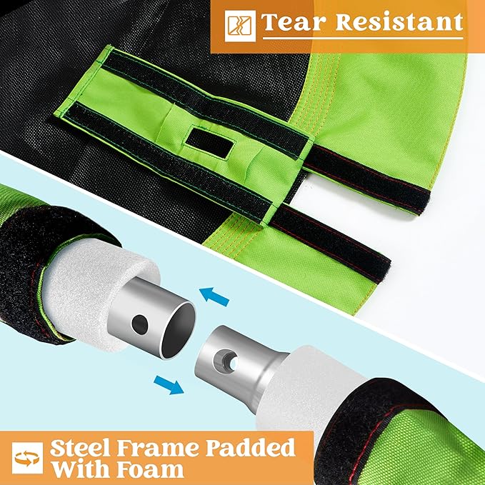 TURFEE 40" Saucer Tree Swing for Kids - 900Lb Weight Capacity, 900D Waterproof Oxford Fabric Platform Swing Seat with Adjustable Ropes for Kids Playground Outdoor Activity Backyard Fun (Rainbow)